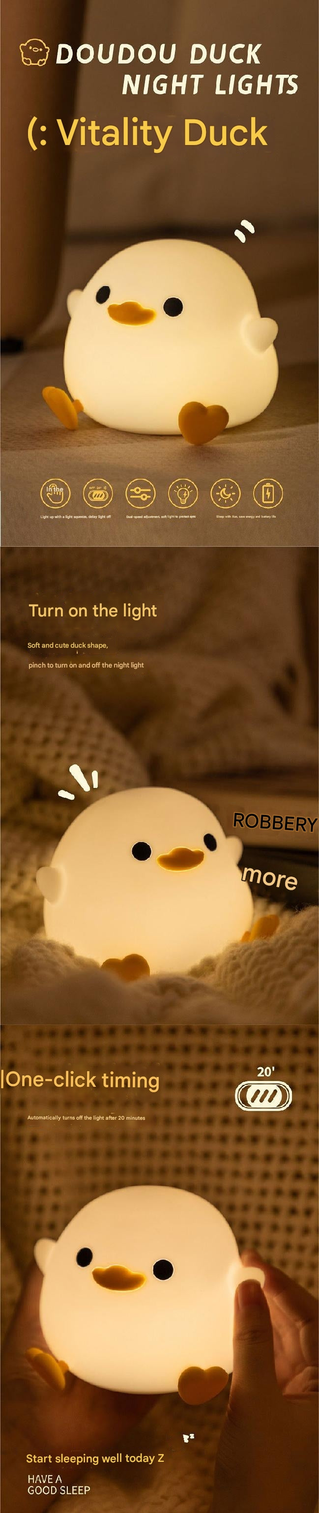 Rechargeable lamp with auto-off timer