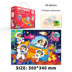 Illustrated box for kids jigsaw puzzles