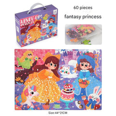 Child engaged with puzzle playtime