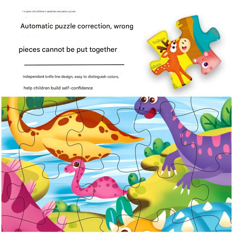 Illustrated box for kids jigsaw puzzles
