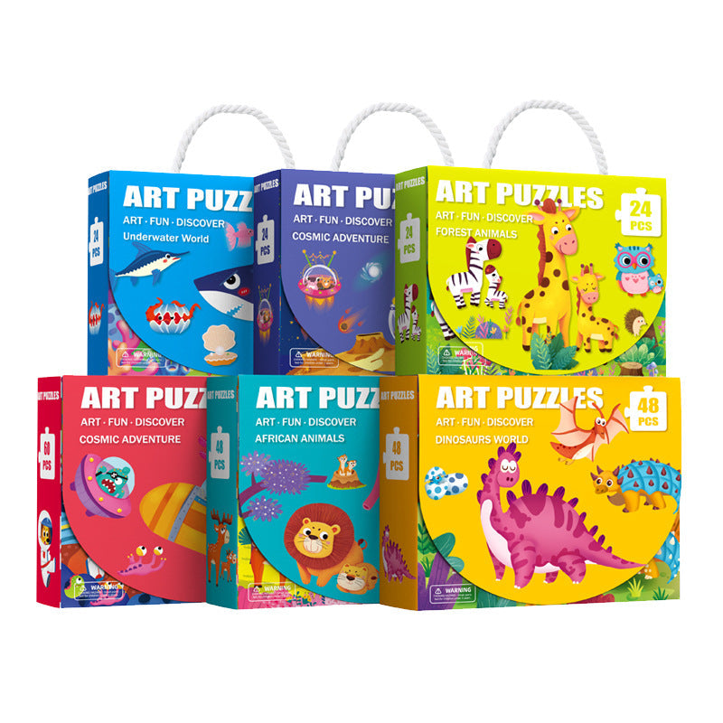 Different puzzle piece sizes for kids