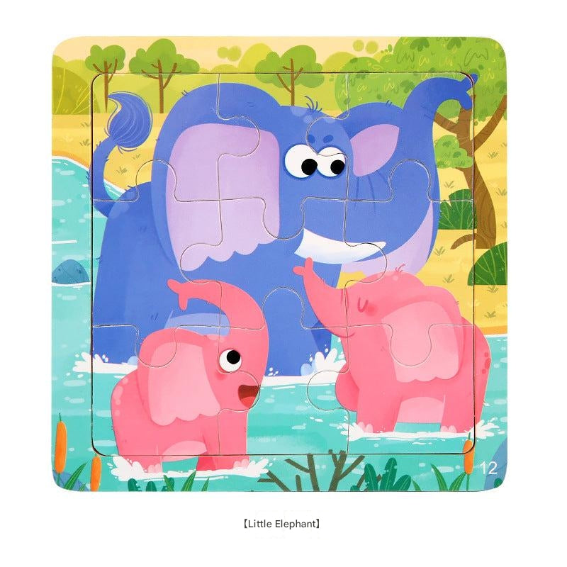 Creative play scenarios with wooden puzzles