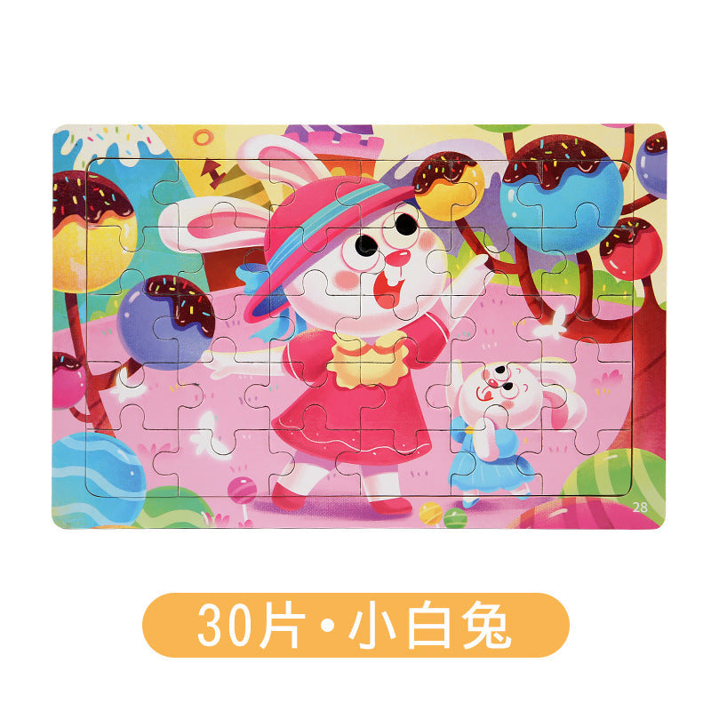 Children playing with Premium Cartoon Puzzle