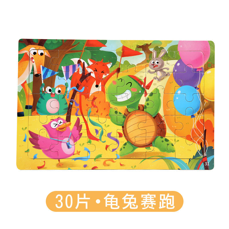 Safety features of Wooden Cartoon Puzzle