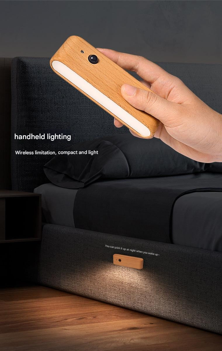 Smart Wood Grain Motion Sensor Night Light 2