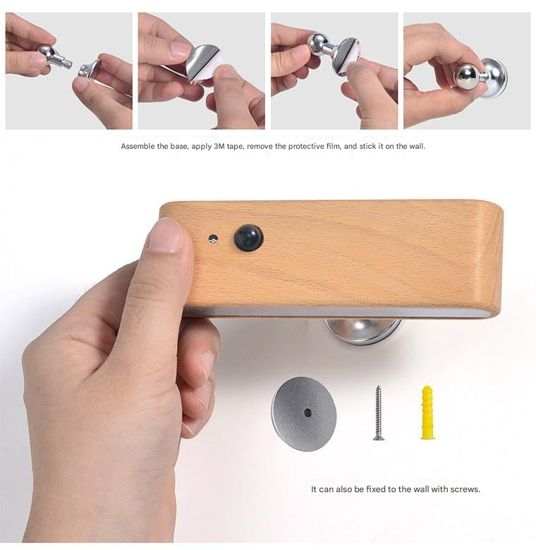 Smart Wood Grain Motion Sensor Night Light 5