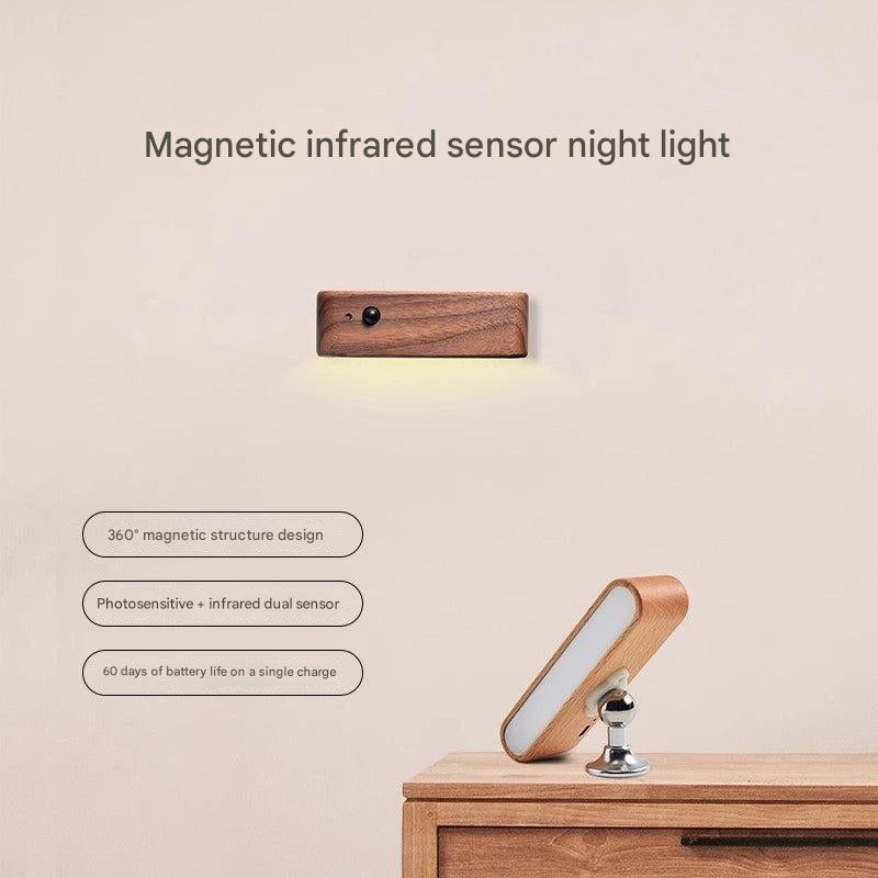 Smart Wood Grain Motion Sensor Night Light 3