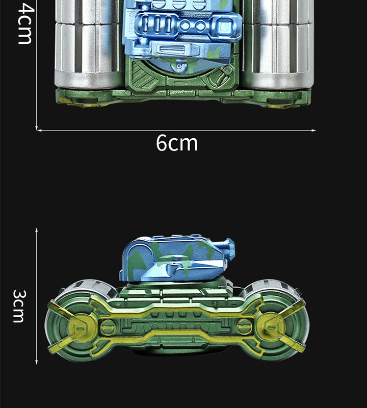 Child playing with Mech Tank Transformer Toy