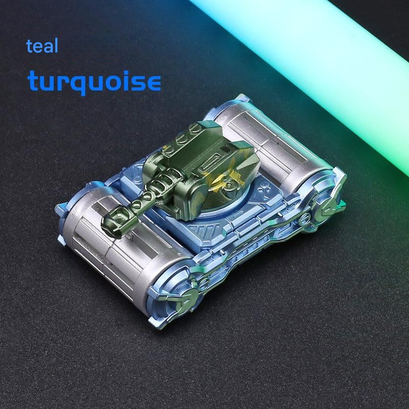Child creatively using the Mech Tank Toy