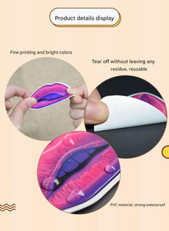 Aesthetic stickers collection in purple