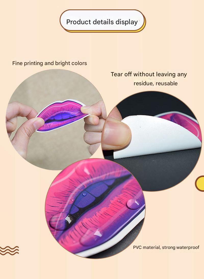 Aesthetic stickers collection in purple