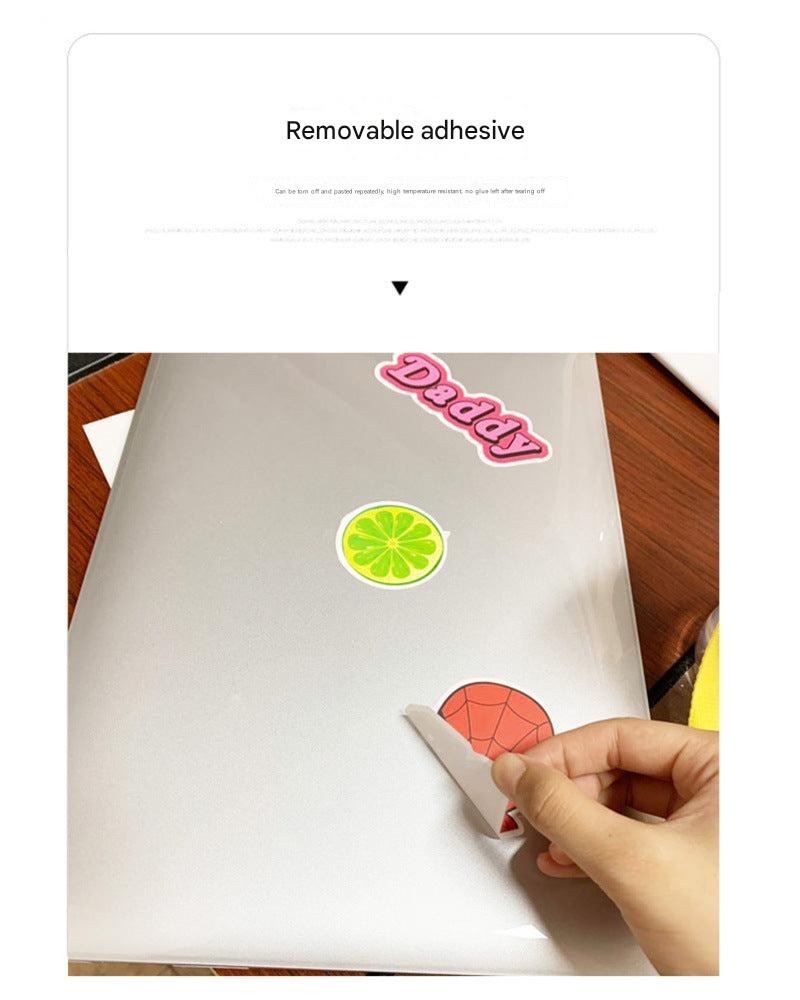 Image of graffiti stickers on a notebook