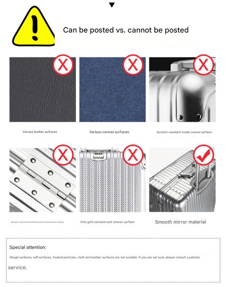 Waterproof stickers suitable for luggage