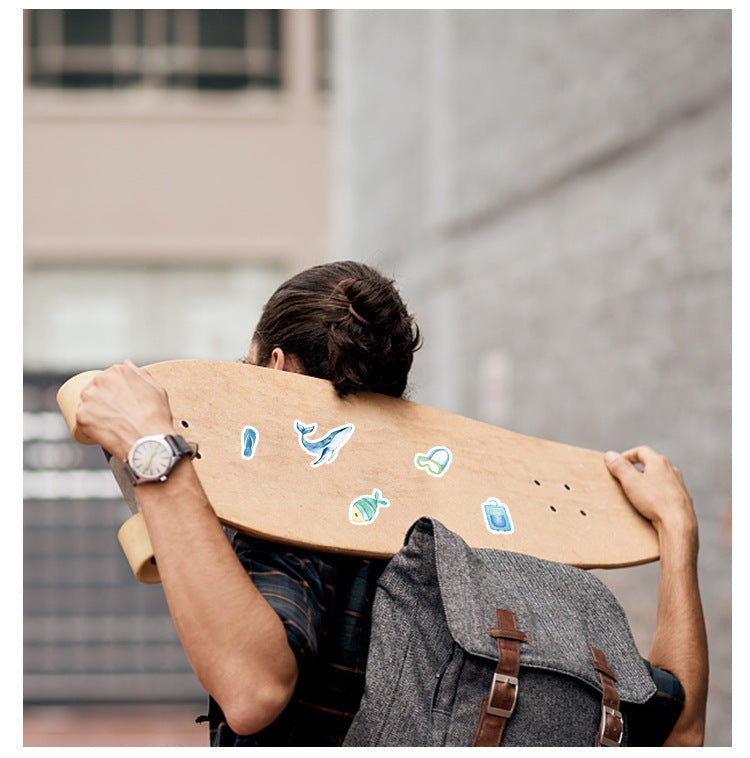 Colourful marine life stickers for laptops - image 2