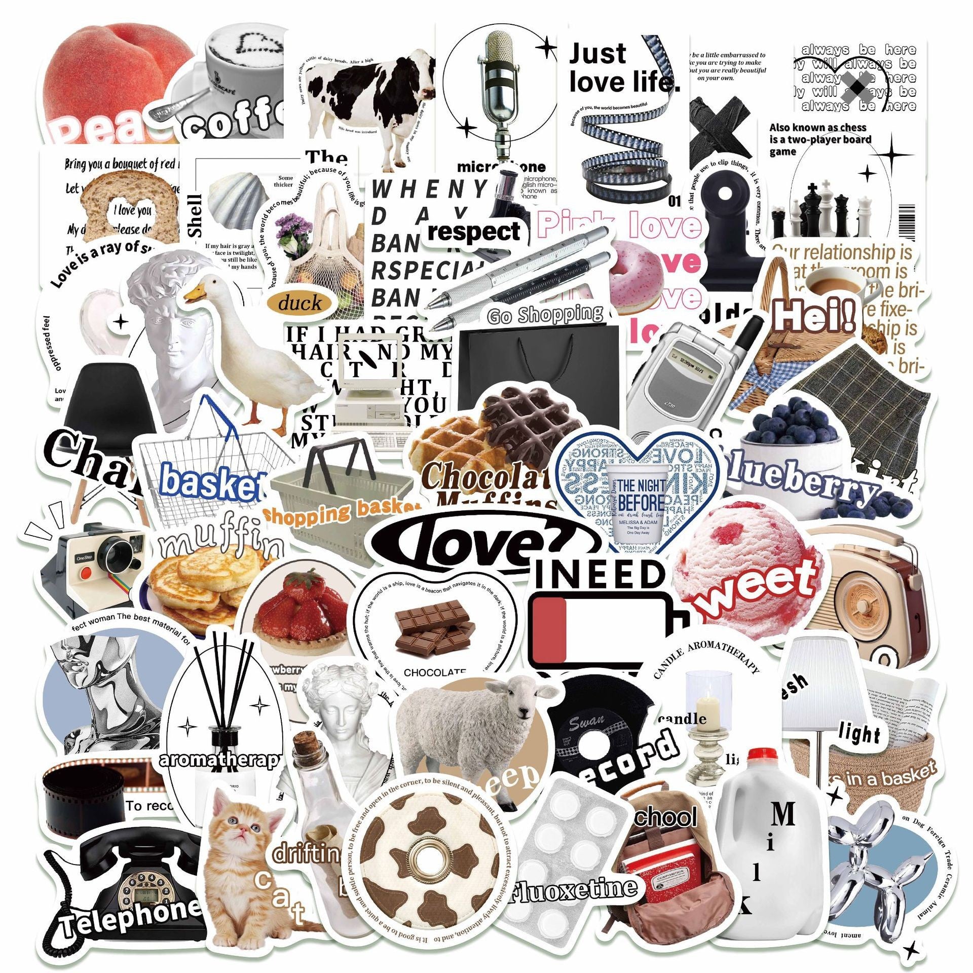 500-piece decorative sticker set on a table