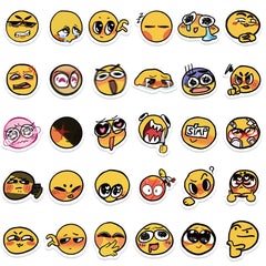 Water-resistant sticker pack with 60 designs