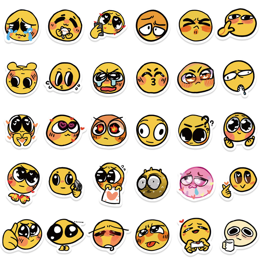 Sticker pack showcasing fun expressions