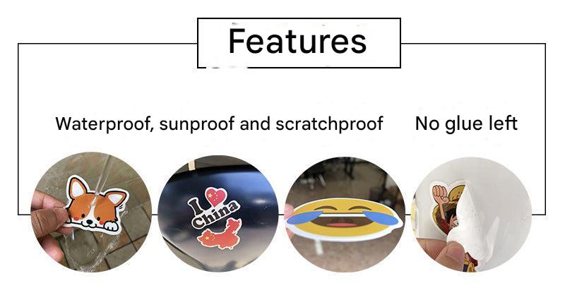 High-quality vinyl stickers display
