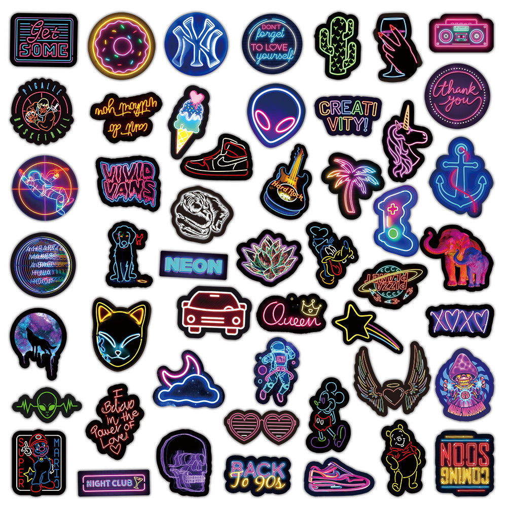 Waterproof vinyl stickers for laptops and skateboards