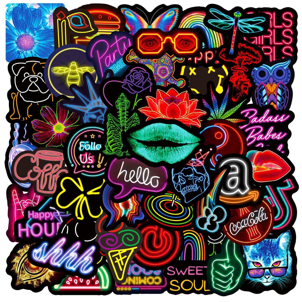Durable stickers in various colourful designs