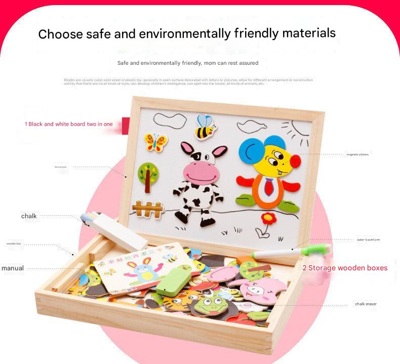Kids engaging with magnetic puzzle - Image 2