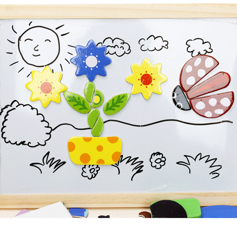 Kids engaging with magnetic puzzle - Image 2