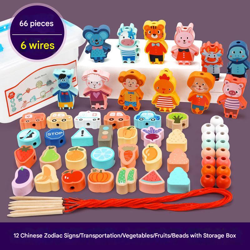 Colorful animal bead shapes for stringing
