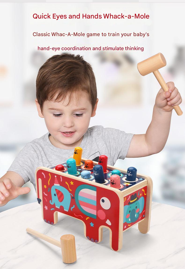 Educational playtime with wooden toy set