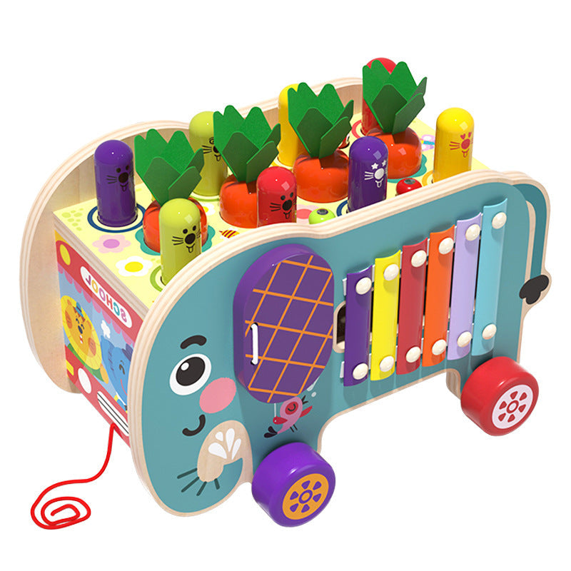 Brightly coloured wooden toys for kids