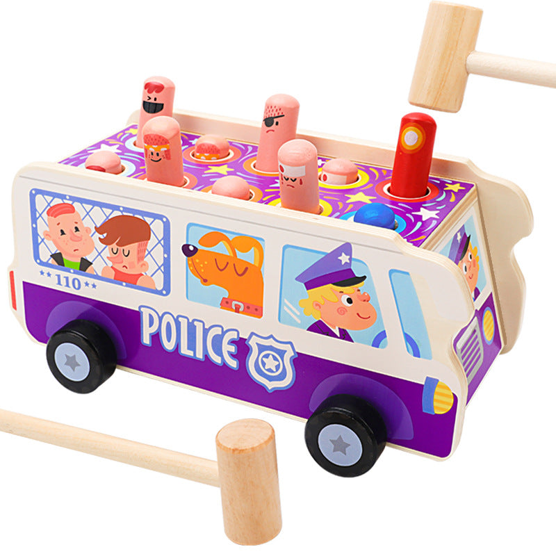 Educational playtime with wooden toy set