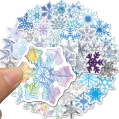 Festive 50-piece Christmas sticker pack for windows