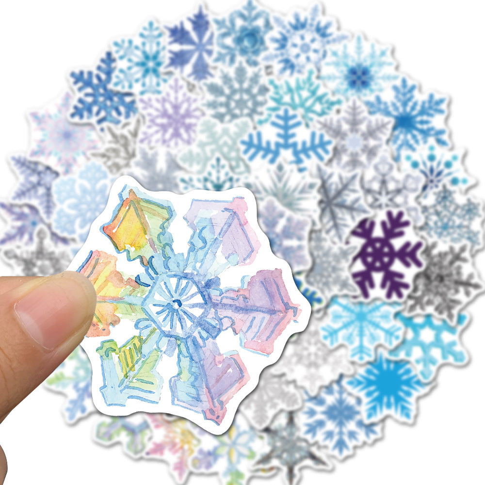 Festive 50-piece Christmas sticker pack for windows