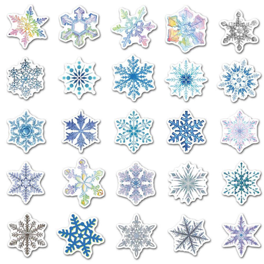 Festive 50-piece Christmas sticker pack for windows