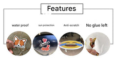 Beautifully arranged window decals for festive decor