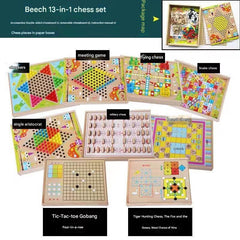 Multi-Function Wooden Chess Set for Kids - Image 9