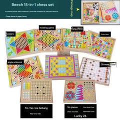 Multi-Function Wooden Chess Set for Kids - Image 10