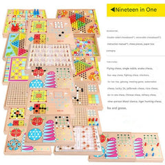 Multi-Function Wooden Chess Set for Kids - Image 1