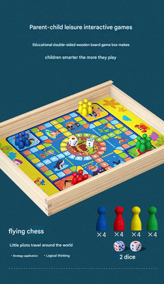 Multi-Function Wooden Chess Set for Kids - Image 6