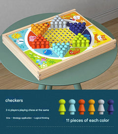 Multi-Function Wooden Chess Set for Kids - Image 7