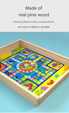 Multi-Function Wooden Chess Set for Kids - Image 1
