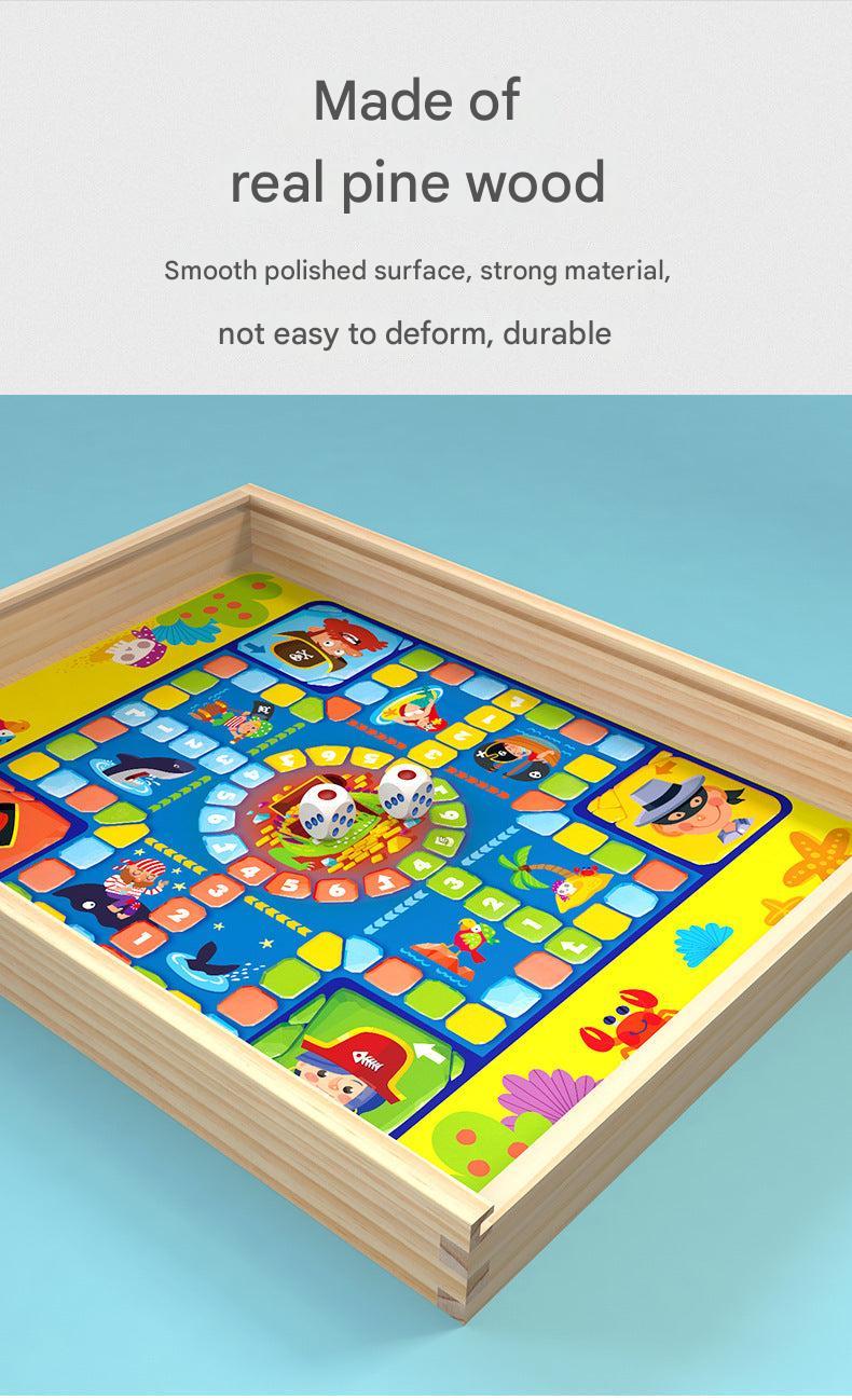 Multi-Function Wooden Chess Set for Kids - Image 1