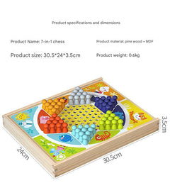 Multi-Function Wooden Chess Set for Kids - Image 2