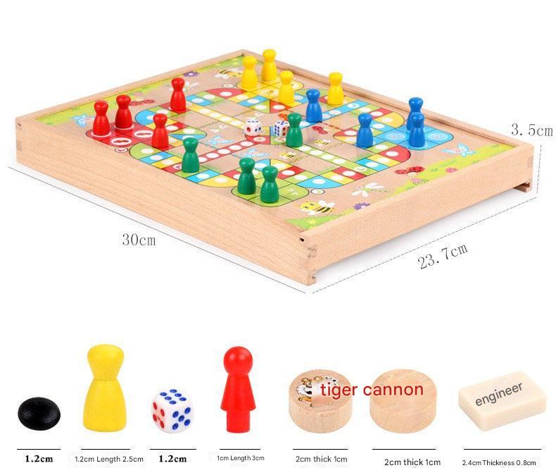Multi-Function Wooden Chess Set for Kids - Image 4