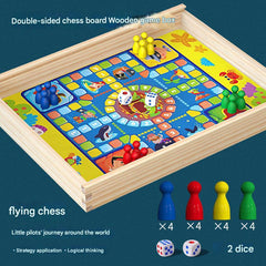 Multi-Function Wooden Chess Set for Kids - Image 2