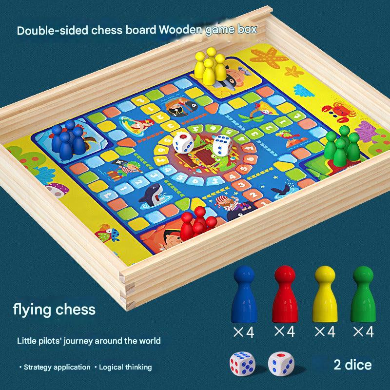 Multi-Function Wooden Chess Set for Kids - Image 2