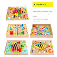 Multi-Function Wooden Chess Set for Kids - Image 7