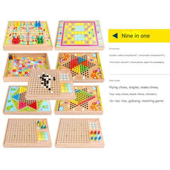 Multi-Function Wooden Chess Set for Kids - Image 8