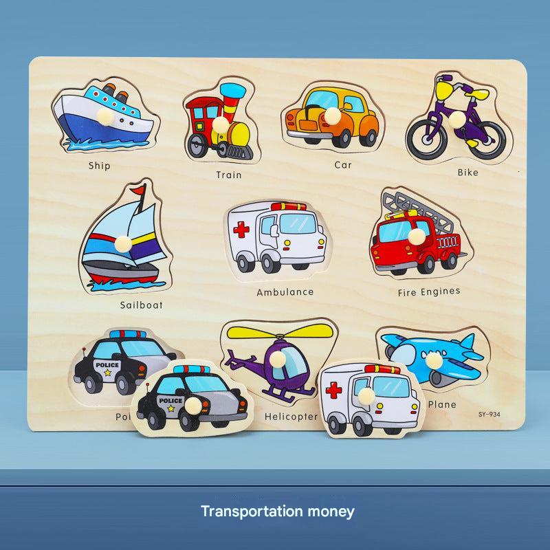 Kids learning numbers through play with the puzzle