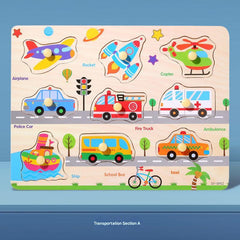 Kids learning numbers through play with the puzzle