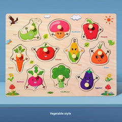 Children engaging with a wooden alphabet puzzle game